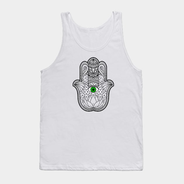 Hamsa Hand of Fatima Symbol of Protection Tank Top by Gsallicat